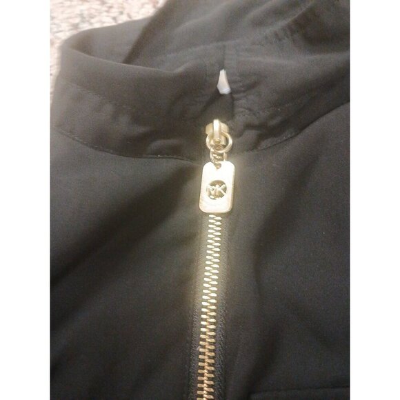 Michael Kors Top Black W/Gold Tone Front Zipper Closure Size Large EUC!! - Picture 3 of 8